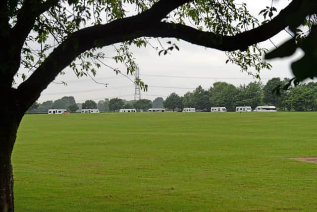 Travellers have camped on playing fields outside Snaith School, near Goole. Picture: Ross Parry Agency