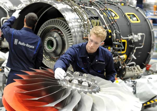Work being carried out on Rolls-Royce's BR725 engine. PRESS ASSOCIATION