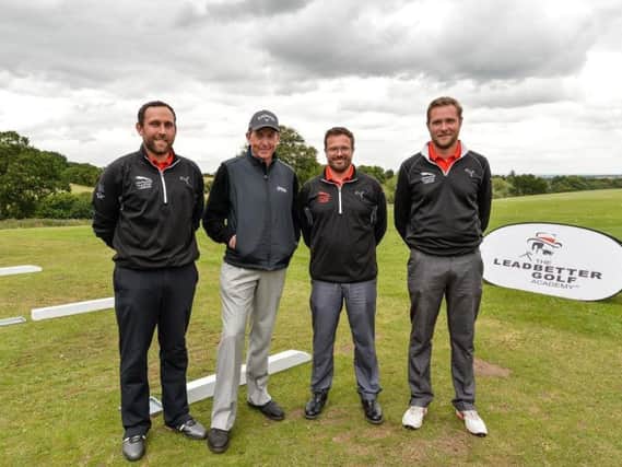 David Leadbetter, second left, with the Leadbetter Academy team at Leeds Golf Centre.