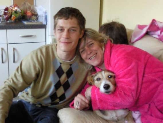 Victim: Darren Neate with his mother, Charmaine