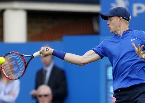 Breakthrough: Kyle Edmund breezed through the final set 6-1 against Gilles Simon to record his biggest win of his career (Photo: Steve Paston/PA Wire)