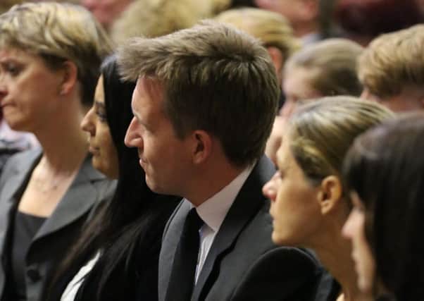 Pictured left to right: MPs Naz Shah (Bradford West) and Dan Jarvis (Barnsley Central), attending a vigil for MP Jo Cox in St. Peter's Church, Birstall