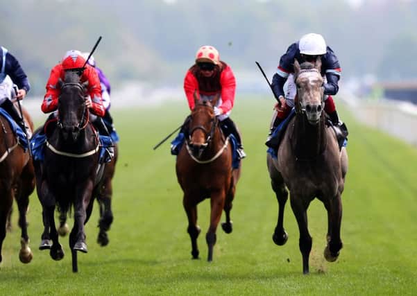 Magical Memory ridden by Frankie Dettori (right) wins The Duke of York Clipper Logistics Stakes during day one of the Dante Festival at York. Picture: Simon Cooper/PA