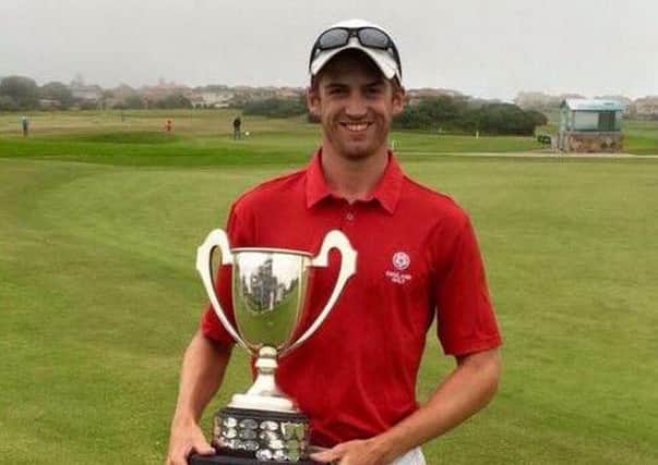 Jamie Bower after his victory in the Southern Cape Open in South Africa.