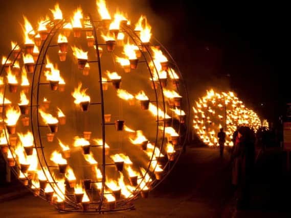 An example of Carabosse's Fire Garden which is coming to Harrogate this week.