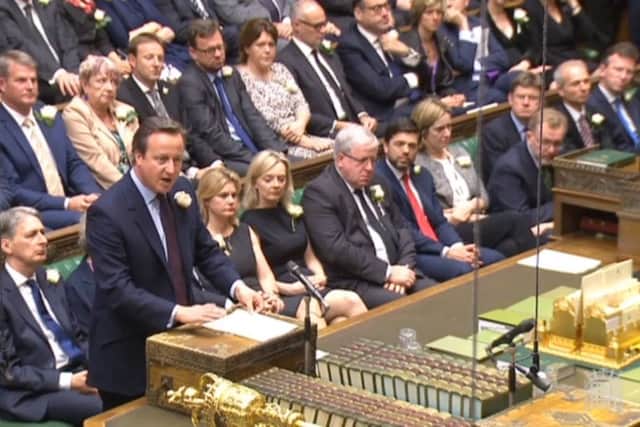 David Cameron speaks in the House of Commons, London, as MPs gather to pay tribute to Labour MP Jo Cox.