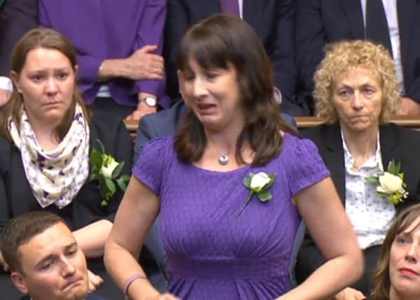 Labour MP Rachel Reeves is close to tears as she speaks about Jo Cox in the House of Commons