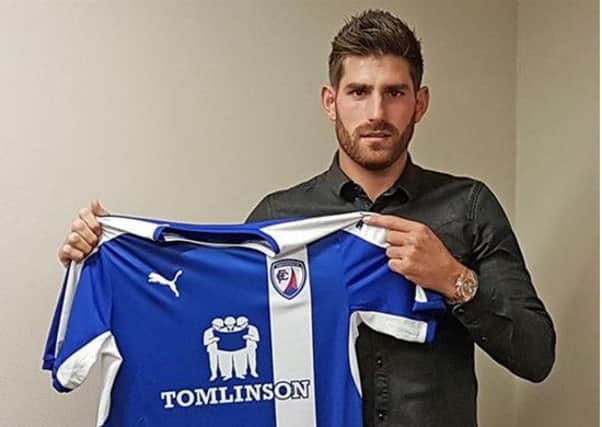 Screengrab taken from the official website of Chesterfield Football Club showing Ched Evans after signing a one-year contract at the club.