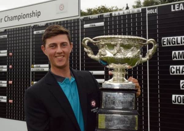 Reigning English men's amateur champion Joe Dean won a sudden-death play-off to reach the Open Championship Final Qualifying (Picture: Chris Stratford).