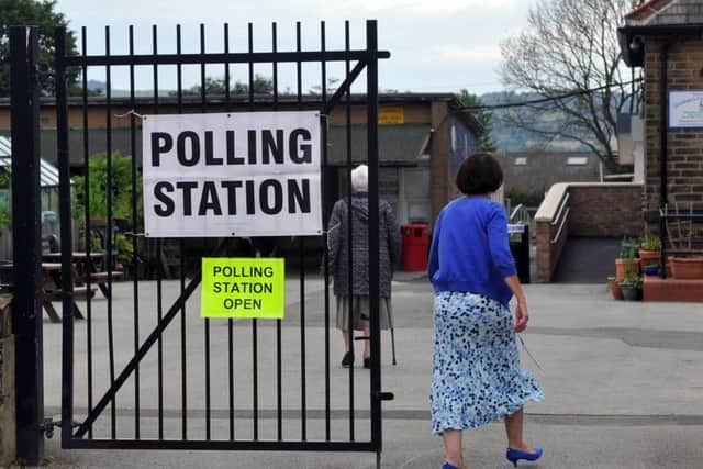 Polling station in Farsley Leeds open for voting in the EU Referendum. Picture Tony Johnson