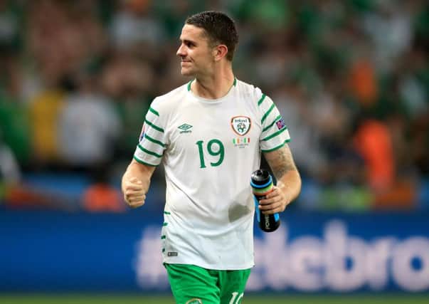 Republic of Ireland's Robbie Brady celebrates victory after the Euro 2016, Group E victory over Italy in Lille. (Picture: John Walton/PA Wire).