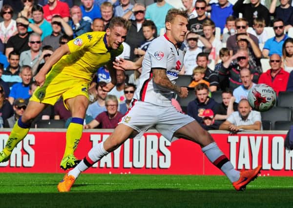 Kyle McFadzean, playing for MK Dons, could be headed back to Sheffield United