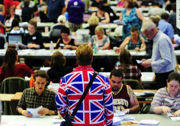 European Union Referendum 2016. Yorkshire and the Humber count at the Leeds First Direct Arena. Counting gets underway.
23rd June 2016.
Picture : Jonathan Gawthorpe