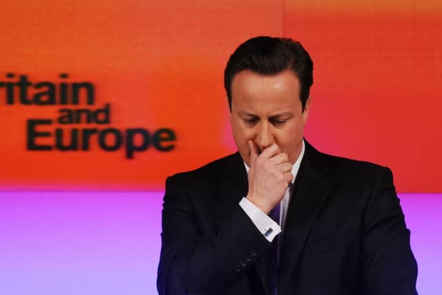 David Cameron making a speech on Europe in 2013