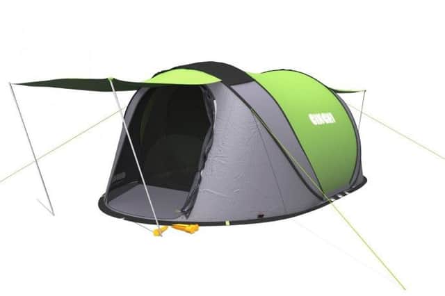 Cinch pop-up tent