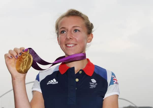 CHAMPION: Kat Copeland shows off her London 2012 gold medal after their lightweight double sculls victory four years ago.