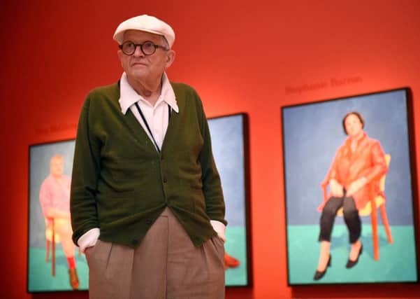 Artist David Hockney poses for photographs in the Sackler Wing at the Royal Academy of Arts, London, where an exhibition of his work, is on display.
Picture: Andrew Matthews/PA Wire