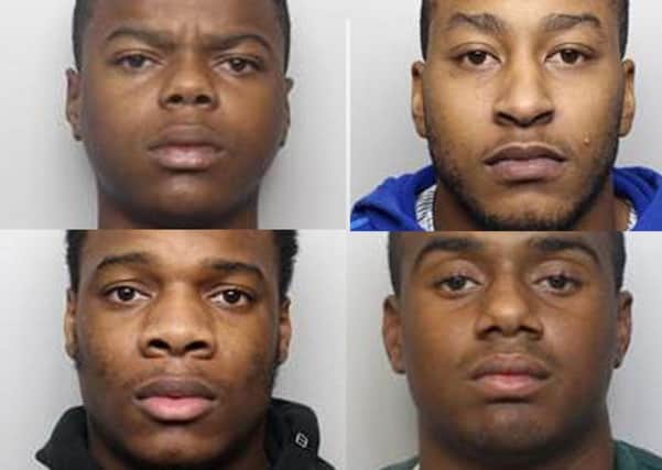 JAILED: Clockwise from top left are Anton Brown, Joshua Pyke, Kane Dacosta and Nathaniel Wisdom.