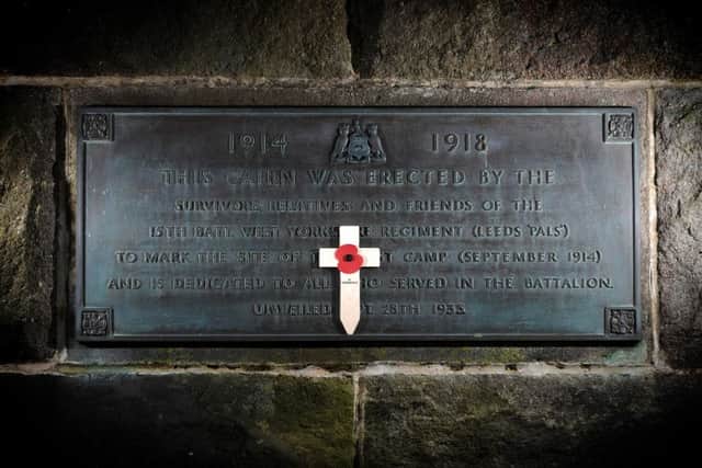 The Memorial for the Leeds Pals at Colsterdale..Picture by Simon Hulme