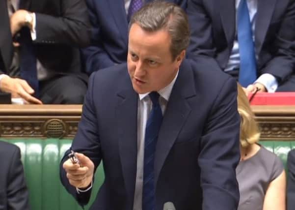 David Cameron speaks at PMQs.