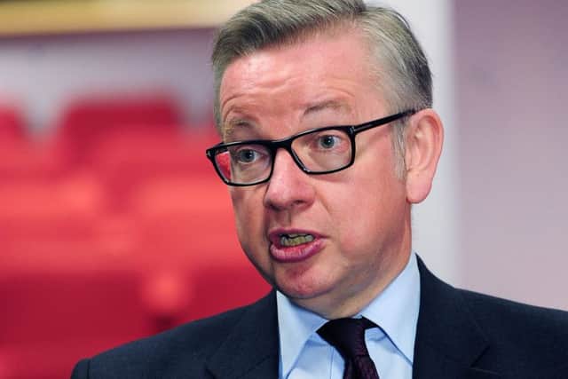 Michael Gove on a campaign visit for Vote Leave at Asda House in Leeds.
 9th June 2016.
Picture : Jonathan Gawthorpe