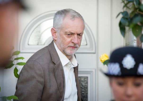Labour leader Jeremy Corbyn leaves his home in London