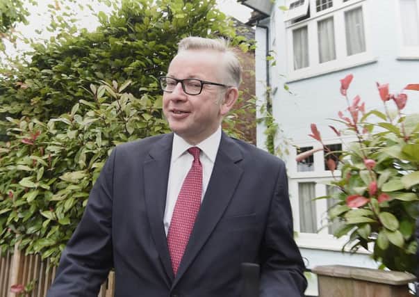 Michael Gove leaves his home in London, as he prepared to set out his case for becoming prime minister.  Lauren Hurley/PA Wire