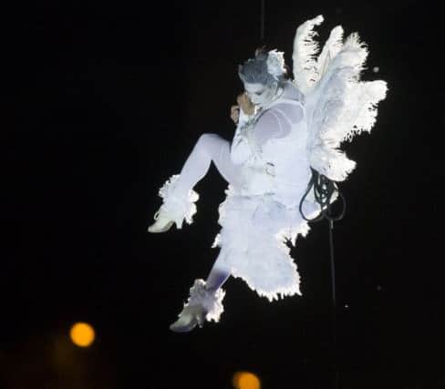 Performers dressed as angels take part in the Place des Anges spectacle in Hull, part of UK City of Culture 2017 and the Yorkshire Festival.