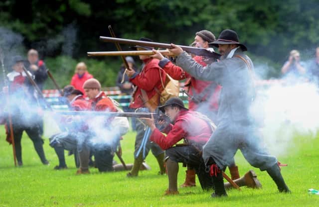 The re-enactment at Wharfemeadows Park, Otley. Picture by Simon Hulme