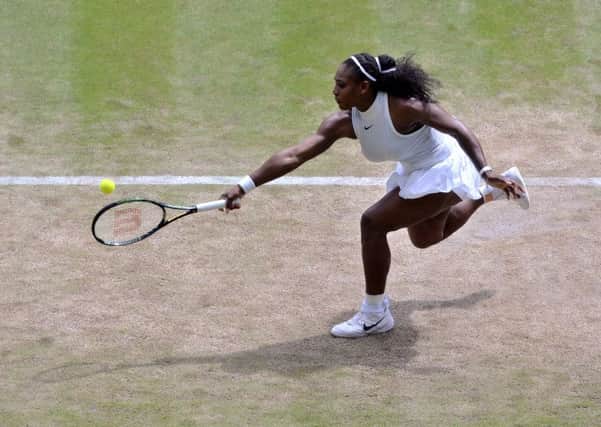 Serena Williams pictured on her way to defeating Annika Beck (Picture: Anthony Devlin/PA Wire).