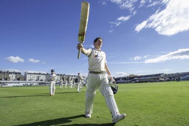 Yorkshire's Gary Ballance thanks the fans and supporters after his century against Middlesex. Picture: Allan McKenzie/SWpix.com