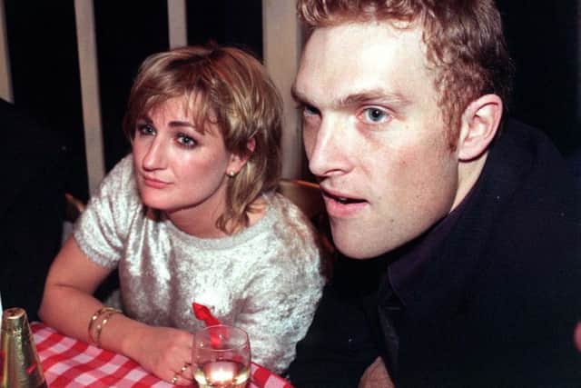 Caroline Aherne and her then boyfriend Matt Bowers at the British Comedy Awards in 1997