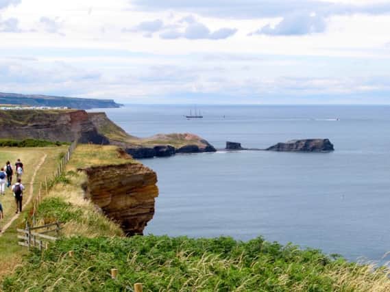 The cliffs overlooking Saltwick Nab, south of Whitby.