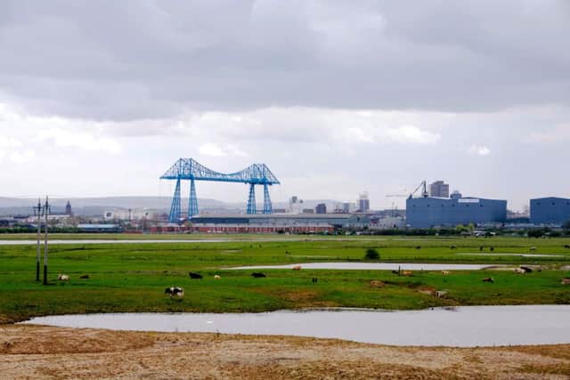 The Tees Transporter bridge, near the northern end of the new stretch of English Coast Path.