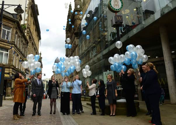 The balloon release in Bradford, in memory of those who lost their lives in so-called 'honour' killings. Pictures: Scott Merrylees.