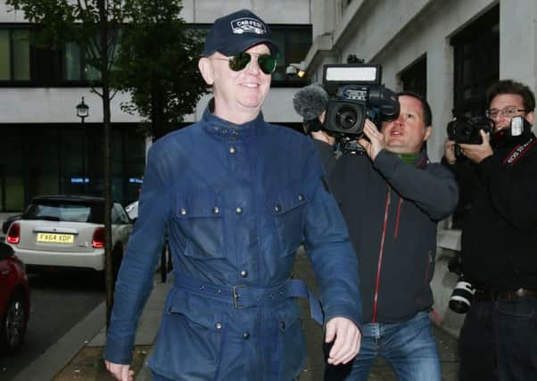 Chris Evans, who has quit Top Gear after just one series, arriving at Broadcasting House in London to present his regular Radio 2 breakfast show.