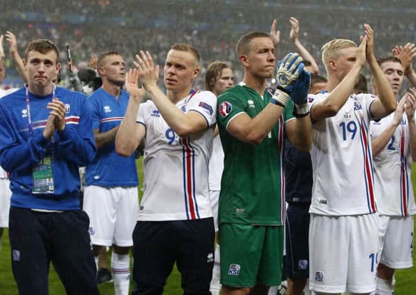 IMMENSE: Iceland's players applauds supporters after losing 5-2 to France in the quarter-finals of Euro 2016 Picture: AP/Thibault Camus.