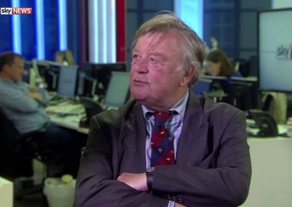 Video grab taken from Sky News of former Chancellor Ken Clarke ridiculing the contenders for the Tory leadership