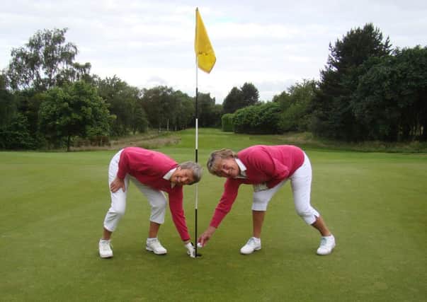 Diane Milner, left, and Diana Braide both holed in one at Wakefield GCs 16th hole while competing together in the Medals Final  and Braide went on to win the competition (Picture: John Fisher).