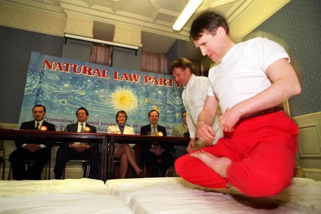 The Natural Law Party believed the nation's health could be improved by yogic flying techniques.