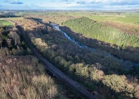 Repairs to a 500,000 tonne landslip Cumbria will see the iconic Settle to Carlisle railway line fully reopen to trains by the end of March 2017.
Pictured is the Eden Brows landslip.