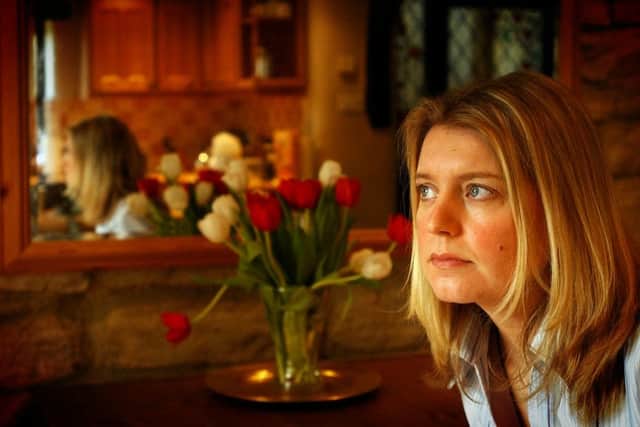 Samantha Roberts at her home at Shipley, in 2004