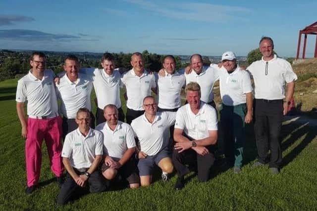 The 12 Headley members who took part in the Macmillan Cancer Supports Longest Day Golf Challenge 2016.