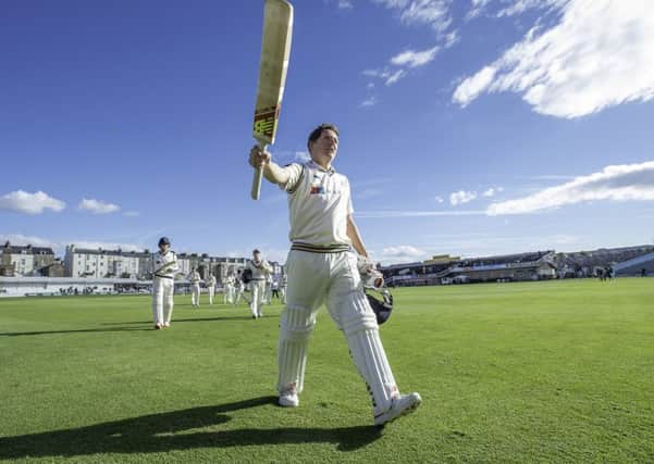 Yorkshire's Gary Ballance thanks the fans and supporters after his century against Middlesex. Picture by Allan McKenzie/SWpix.com