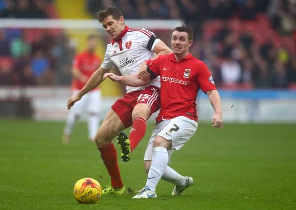 John Fleck, right, in action against Sheffield United last season for Coventry City. Picture: SportImage