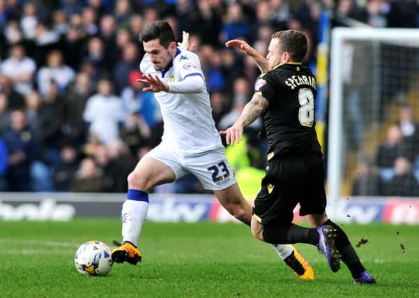 GONE: Lewis Cook, in action for Leeds United against Bolton last season.  Picture: Bruce Rollinson