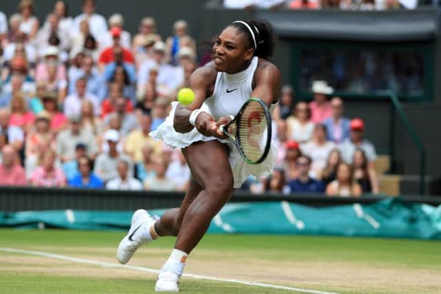 Serena Williams during her match against Angelique Kerber. Picture: Adam Davy/PA