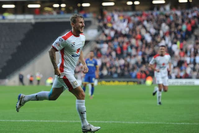 MK Dons Kyle McFadzean is being tracked by Sheffield United. Picture: Daniel Hambury/PA.