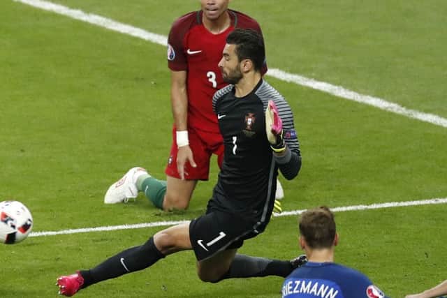 LAST LINE OF DEFENCE: Portugal goalkeeper Rui Patricio. (AP/Michael Sohn)
