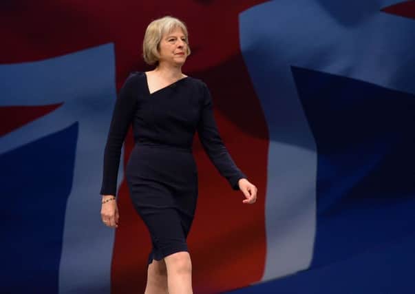 Theresa May arrives to deliver her speech at Manchester Central during the Conservative Party conference last year. (Stefan Rousseau/PA Wire).